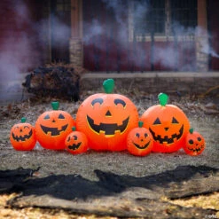 102 Blow Up Inflatable Pumpkin Patch Outdoor Yard Decoration -Halloween Costumes Sale 102 blow up inflatable pumpkin patch outdoor yard decorationva1014 a03