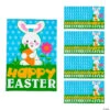 12 1/2 X 17 Bulk Large Happy Easter Plastic Goody Bags - 50 Pc.