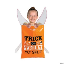 12-1/2 X 17 Halloween Funny Sayings Trick-or-Treat Plastic Goody Bags - 50 Pc. -Halloween Costumes Sale 12 1 2 x 17 halloween funny sayings trick or treat plastic goody bags 50 pc 13810930 a03