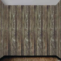 20' X 4' Wood Wall Plastic Backdrop