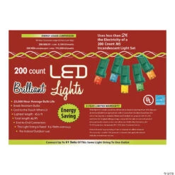 200-Count M5 Multicolor Christmas String Lights