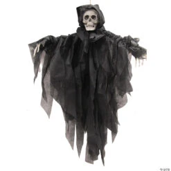 29.5 Hanging Skeleton Black Reaper Decoration