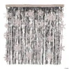 3' X 3' Snowflake Metallic Fringe Curtain