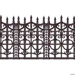 30' Creepy Fence Border Plastic Backdrop
