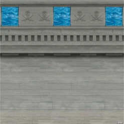 30' Pirate Ship Plastic Backdrop