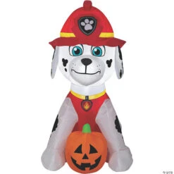 36 Blow Up Inflatable PAW Patrol Marshall With Jack-O'-Lantern Outdoor Halloween Decoration