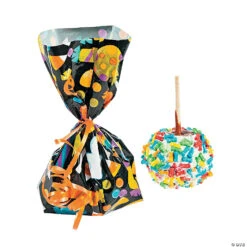 5 X 11 1/2 Halloween Ghost Cellophane Treat Bags - 12 Pc. -Halloween Costumes Sale 5 x 11 1 2 halloween ghost cellophane treat bags 12 pc 25 8731 a02