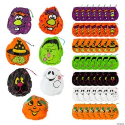 7 1/4 X 8 1/2 Halloween Drawstring Goody Bags - 72 Pc.