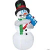 72 Blow Up Inflatable Animated Shivering Snowman Outdoor Yard Decoration