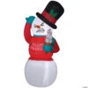 72 Blow Up Inflatable Shivering Snowman Outdoor Yard Decoration