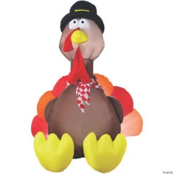 72 Blow Up Inflatable Turkey With Lights Outdoor Yard Decoration