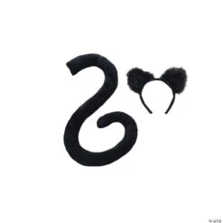Adult Black Tail & Ears Set