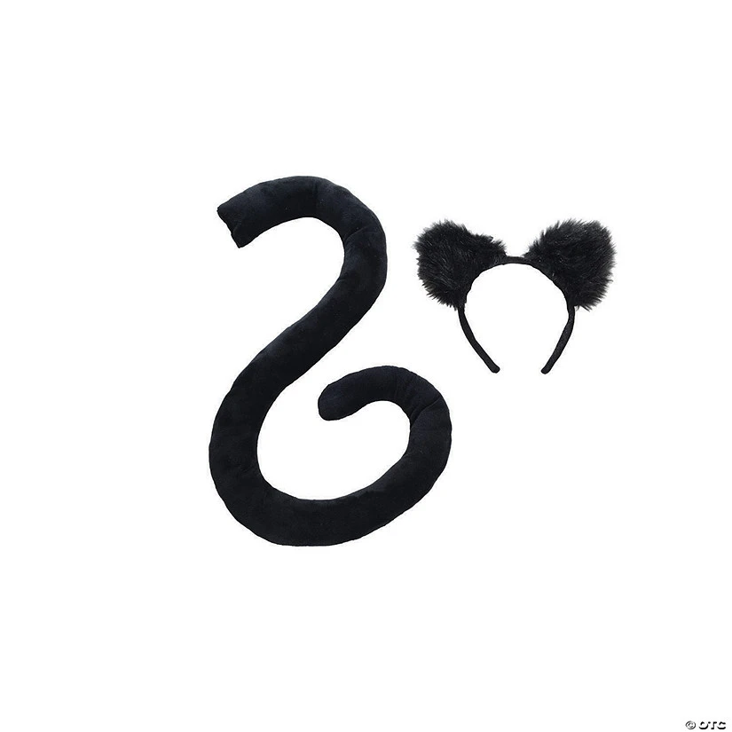 Adult Black Tail & Ears Set 1 Adult Black Tail & Ears Set