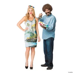 Adult Bob Ross With Tank Dress Couple Costumes