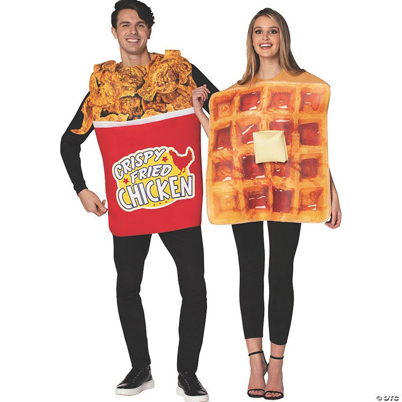 Adult Chicken And Waffle Couple Costumes 1 Adult Chicken And Waffle Couple Costumes
