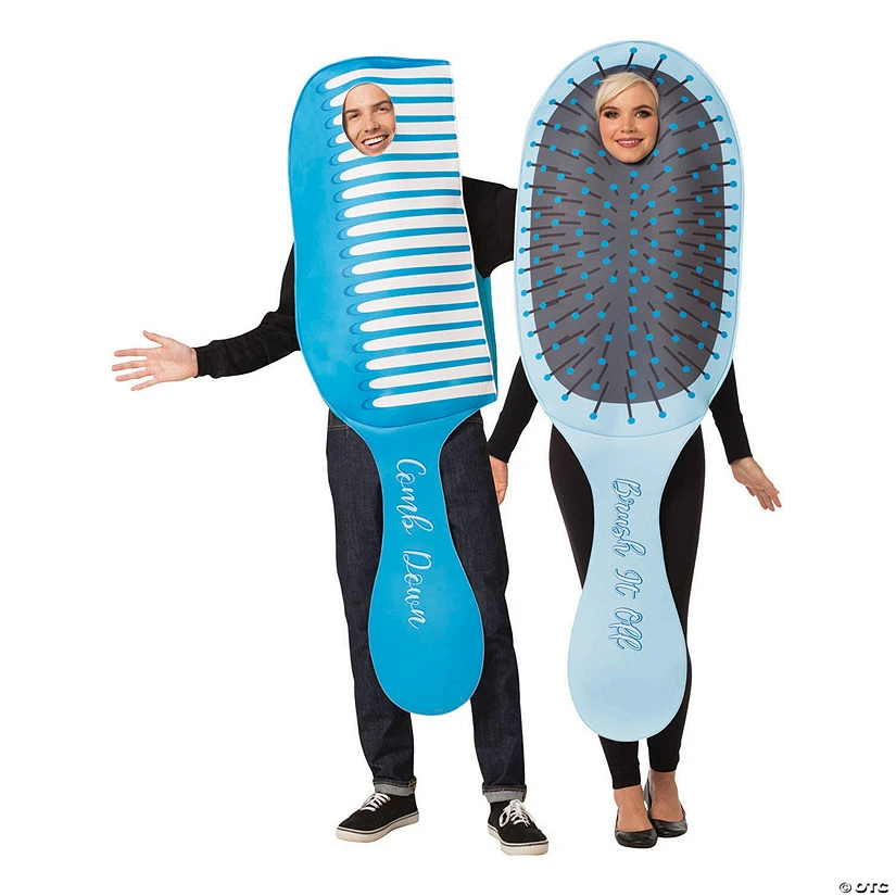 Adult Comb And Brush Couple Costumes 1 Adult Comb And Brush Couple Costumes