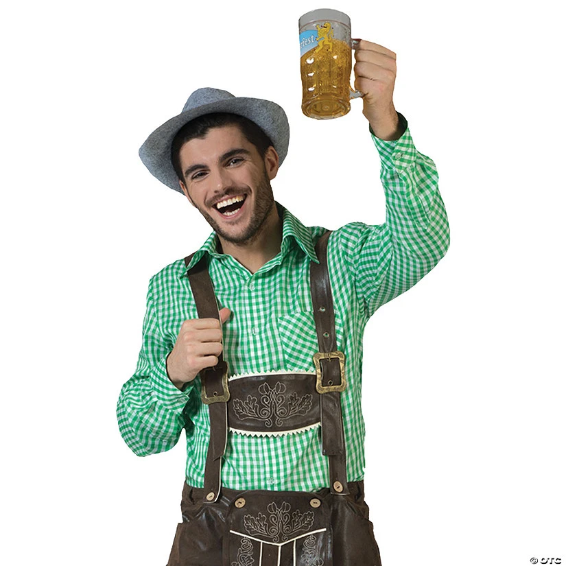 Adult Green And White Tirol Shirt 1 Adult Green And White Tirol Shirt