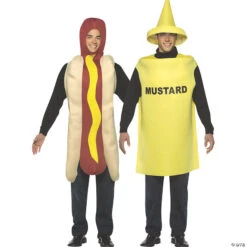 Adult Hot Dog And Mustard Couple Costumes