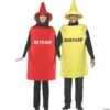 Adult Ketchup And Mustard Couple Costumes