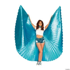 Adult Metallic Pleated Wings