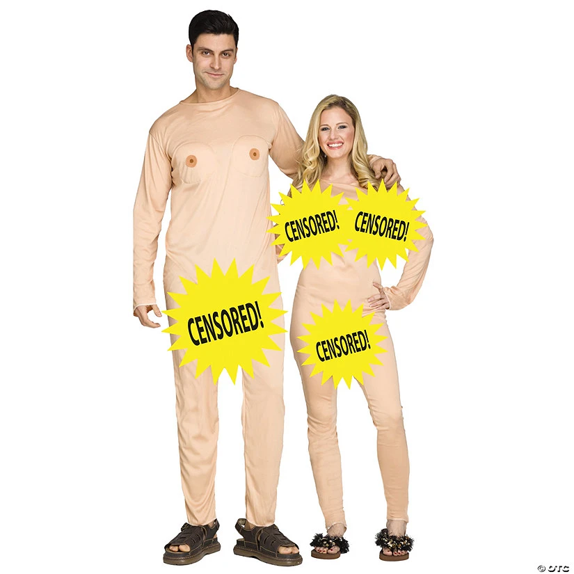 Adult Nudist Couple Costume 1 Adult Nudist Couple Costume