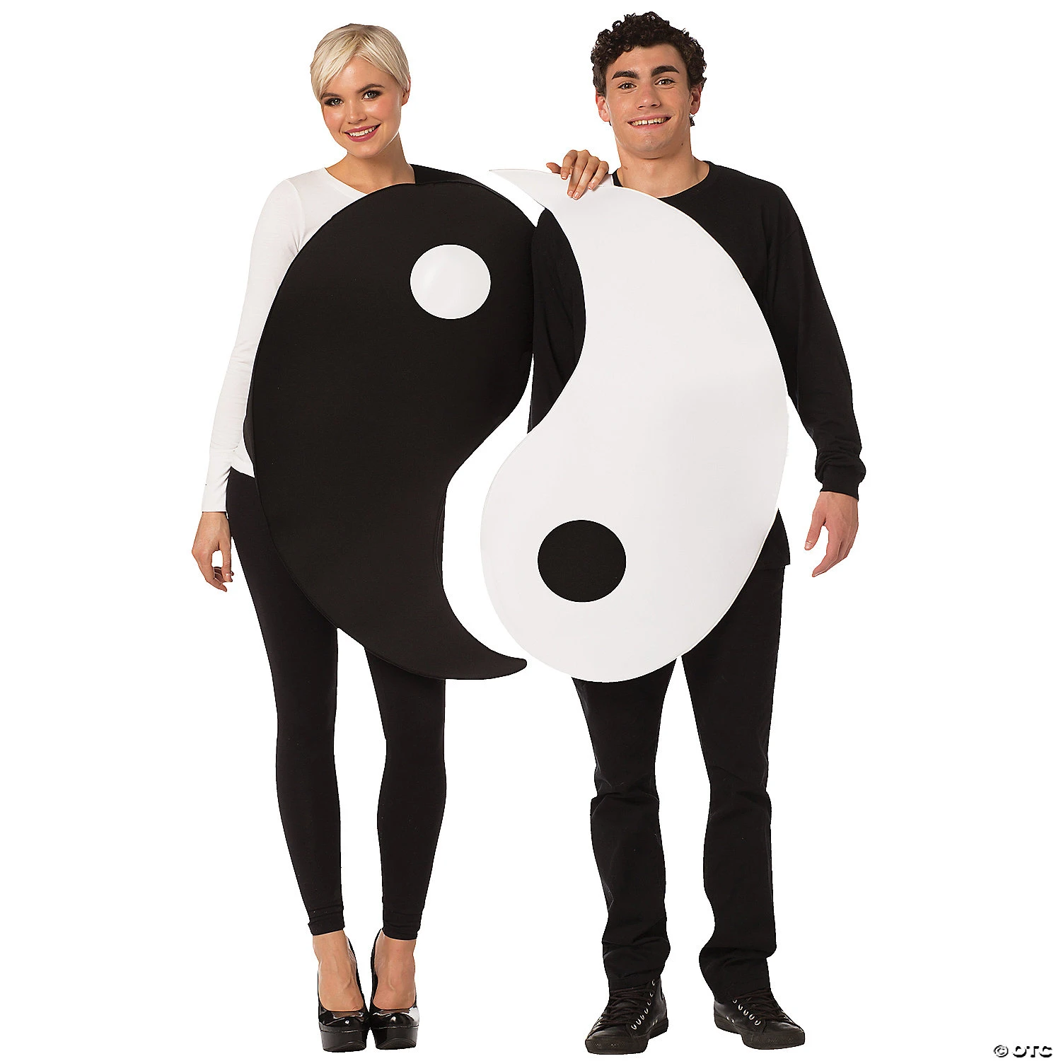 Adult Yin Yang Couples Costume 1 Adult Yin Yang Couples Costume