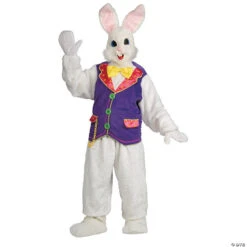 Adult's Deluxe Bunny Mascot Costume With Vest
