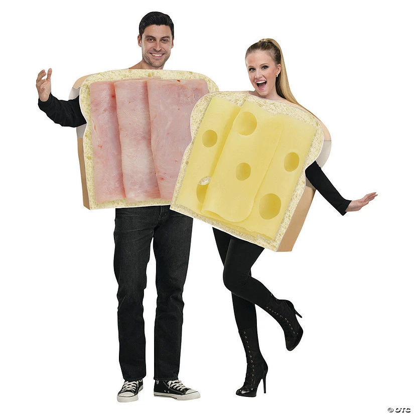Adult's Ham And Swiss Couples Costumes 1 Adult's Ham And Swiss Couples Costumes