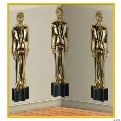 Awards Night Male Statuette Plastic Backdrop