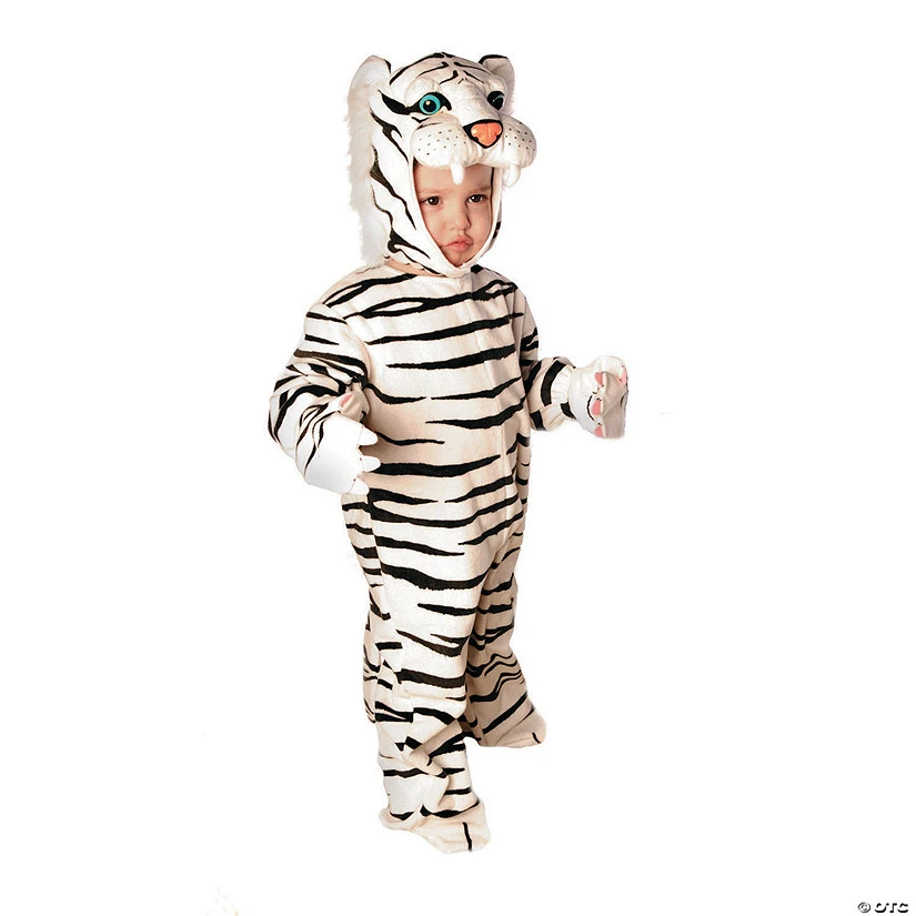 Baby White Plush Tiger Costume 1 Baby White Plush Tiger Costume