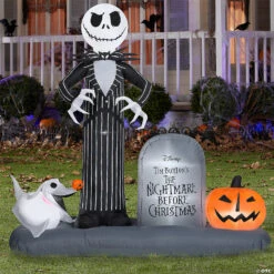 Blow Up Inflatable Jack Skellington Inflatable Outdoor Yard Decoration -Halloween Costumes Sale blow up inflatable jack skellington inflatable outdoor yard decorationss227161g a02
