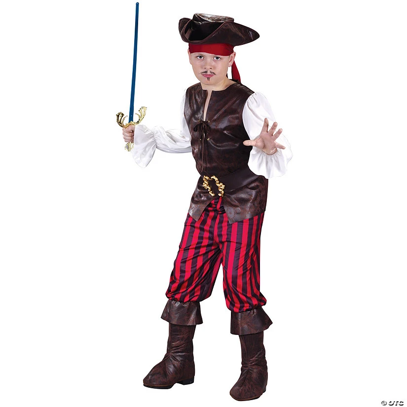 Boy's High Seas Buccaneer Pirate Costume 1 Boy's High Seas Buccaneer Pirate Costume