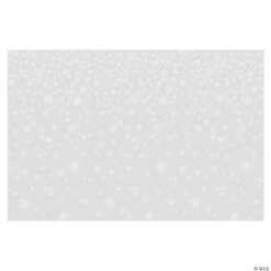 Clear Snowflake Print Backdrop - 3 Pc.