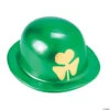 Derby Hats With Gold Shamrock Print - 12 Pc.