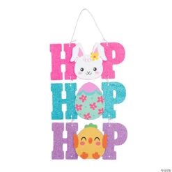 Easter Hop Glitter Sign