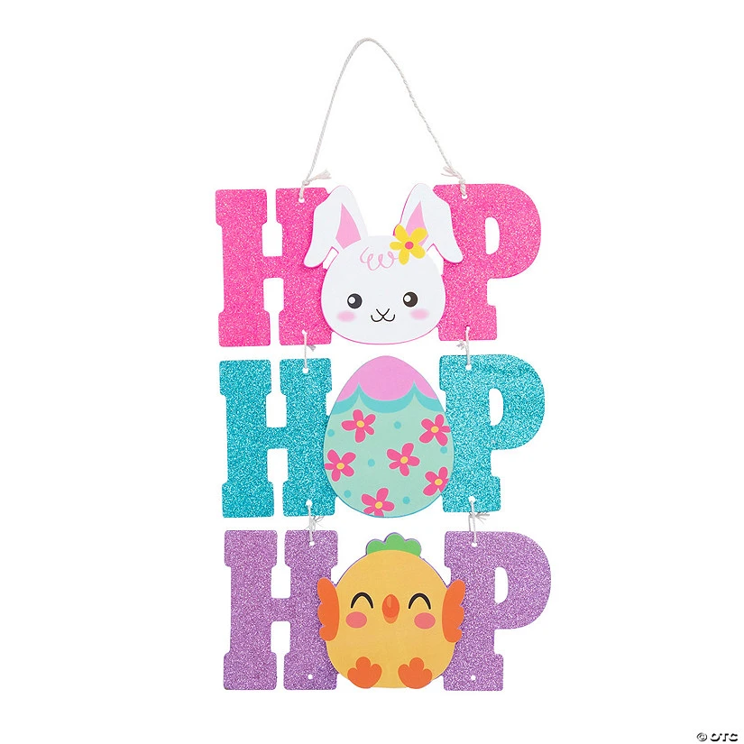 Easter Hop Glitter Sign 1 Easter Hop Glitter Sign