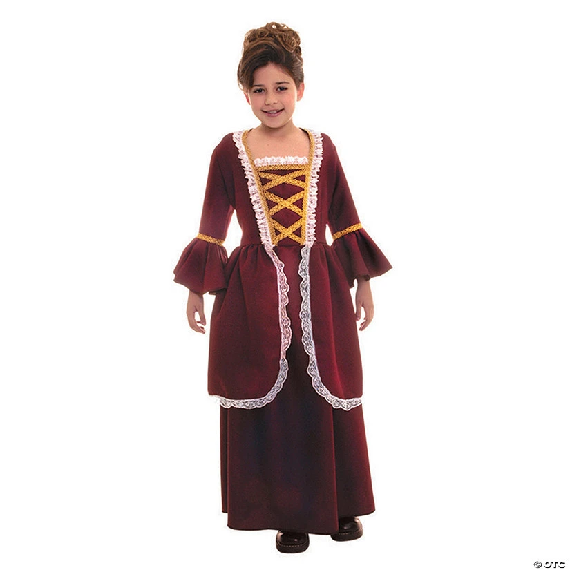 Girl’s Colonial Dress Costume 1 Girl’s Colonial Dress Costume