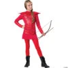 Girl's Red Warrior Huntress Costume