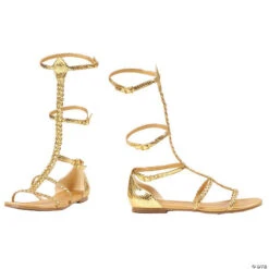 Gold Cairo Gladiator Shoes