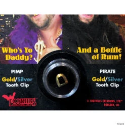 Gold/Silver Tooth Clip -Halloween Costumes Sale gold silver tooth clipfh17 a03