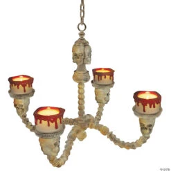 Hanging Lighted Bone Chandelier Decoration