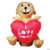 Inflatable Dog With Heart Decoration