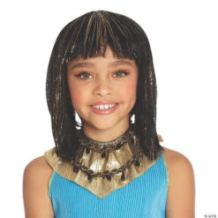 Kids' Gold & Black Cleopatra Wig