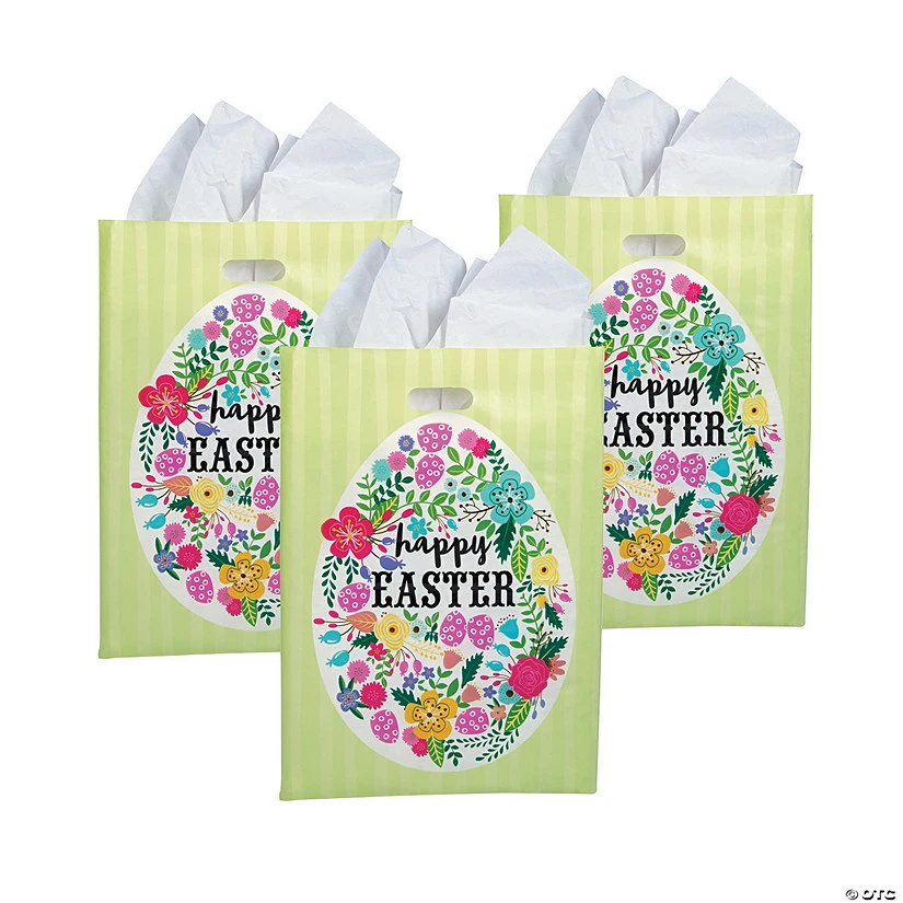Large Easter Plastic Goody Bags - 50 Pc. 1 Large Easter Plastic Goody Bags - 50 Pc.