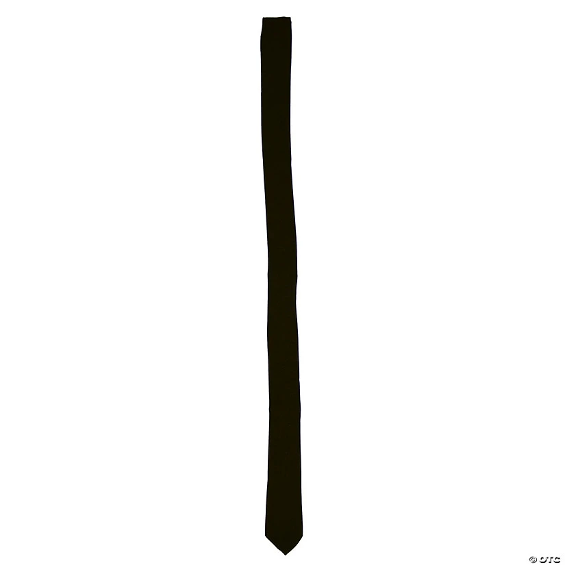 Long Black Gangster Tie 1 Long Black Gangster Tie