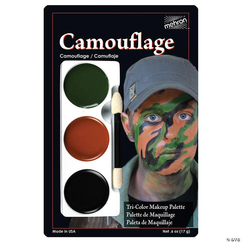 Mehron Camouflage Tri-Color Palette 1 Mehron Camouflage Tri-Color Palette