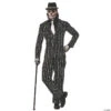 Men's Bone Pin Stripe Suit Costume