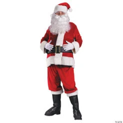 Men's Rich Velvet Santa Suit Costume - Large