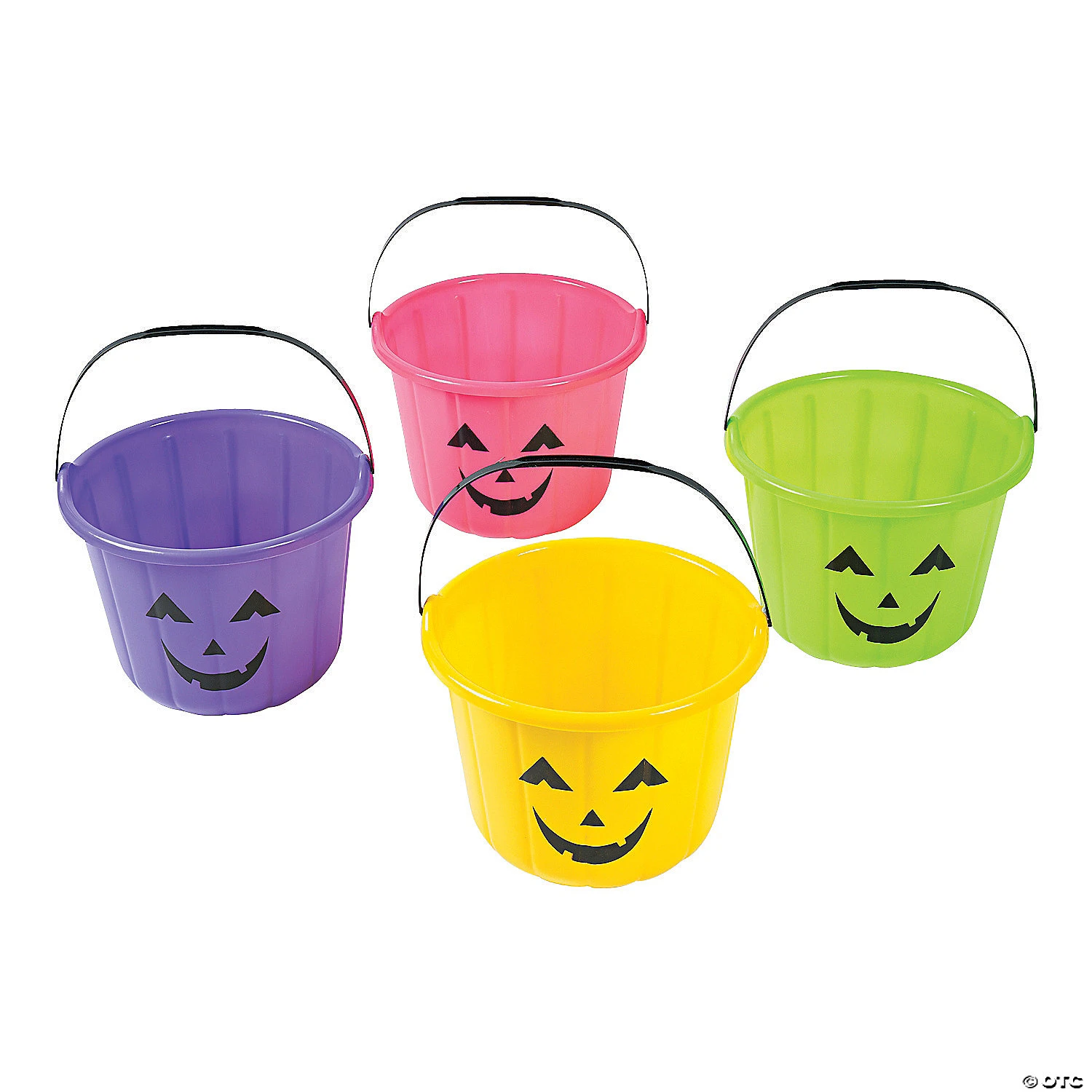 Neon Jack-O’-Lantern Trick-Or-Treat Buckets - 12 Pc. 1 Neon Jack-O’-Lantern Trick-Or-Treat Buckets - 12 Pc.