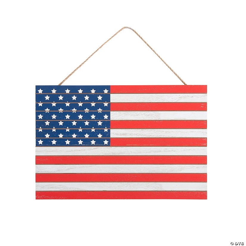 Patriotic American Flag Slat Sign 1 Patriotic American Flag Slat Sign